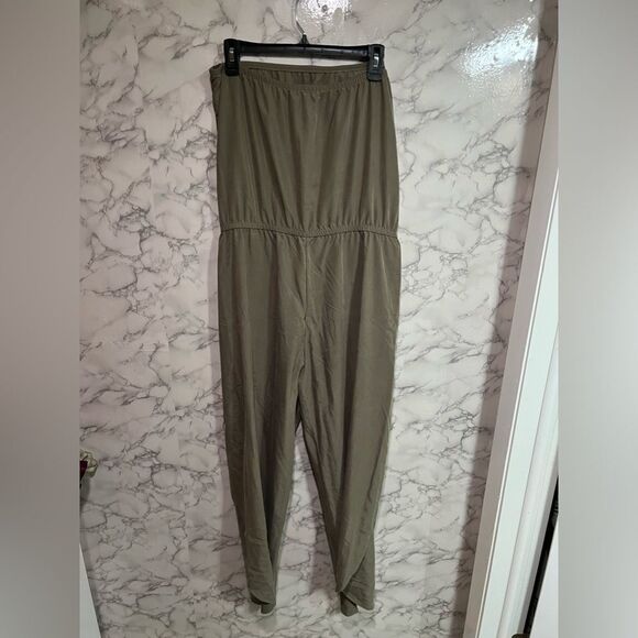 Drew Strapless Sage Jumpsuit Size L - Picture 3 of 4